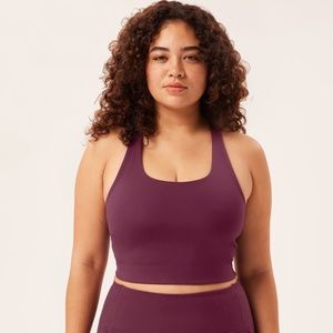 Girlfriend Collective Paloma Racerback Bra - PLUM - Size M